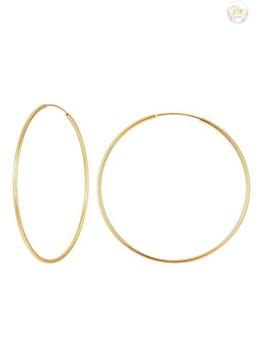 1.2mm Thin Gold Hoop Earrings, 18k Gold Plated Sterling Silver 925